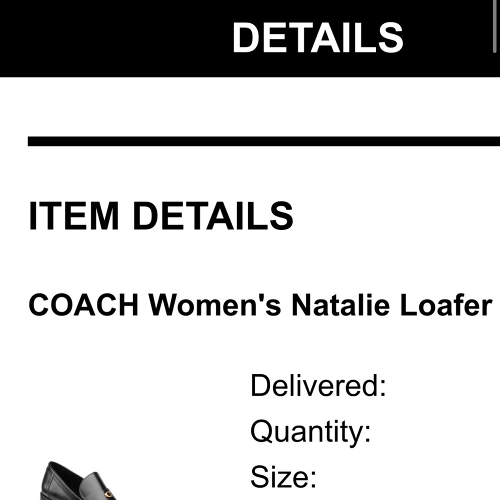 Coach Natalie Black Leather Women’s Loafers with Gold 'C' Accent - Picture 5 of 6